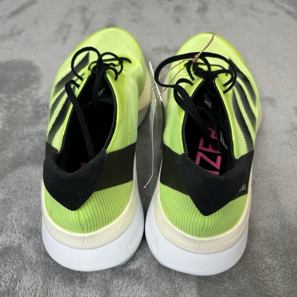Adidas Adizero Boston 12 running shoe in the "Lucid Lemon Black" Men's Size 9.5 - Picture 4 of 16